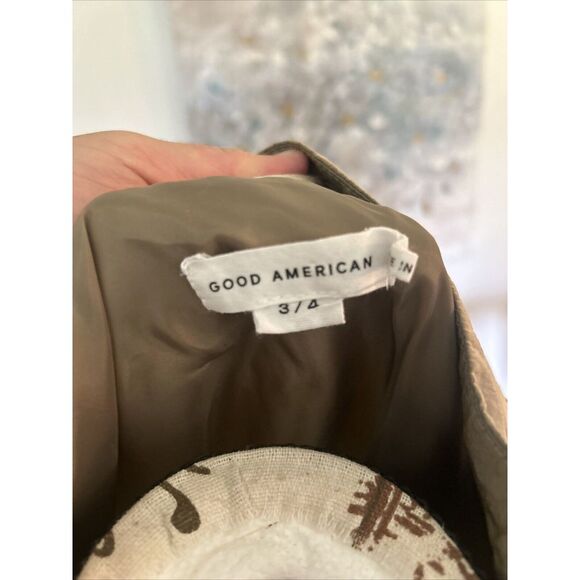 Good American Essential Oversized Anorak Jacket Mocha Size 3/4 (Large-XL) - Picture 3 of 3